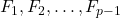 F_1, F_2, \ldots, F_{p-1}