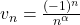 v_n = \frac{(-1)^n}{n^\alpha}