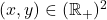 (x,y) \in (\mathbb{R}_+)^2