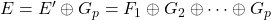 E = E' \oplus G_p = F_1 \oplus G_2 \oplus \cdots \oplus G_p