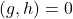 \[(g, h) = 0\]